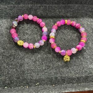 Handmade Porcelain Beads Bracelet Set